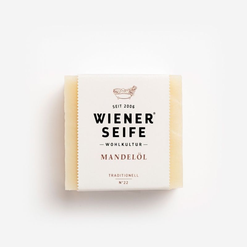 Wiener Seife Sapone all'olio di mandorle N°22, fatto a mano 125 g