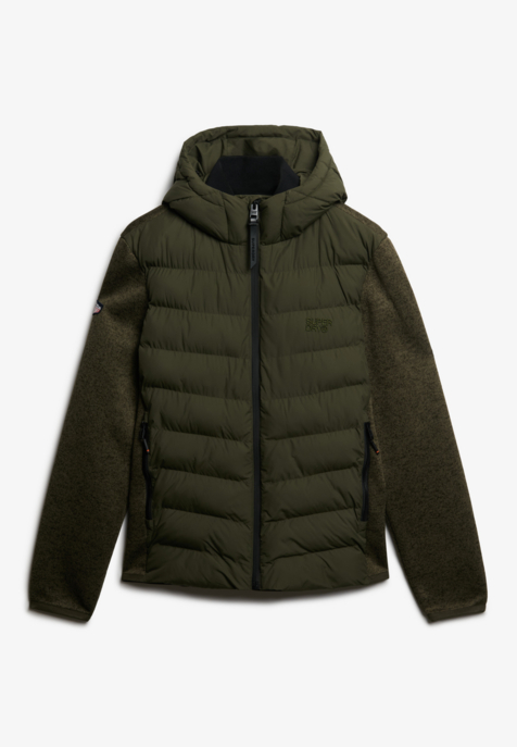 Superdry Jacke "Storm" Gr. L in Khaki Green Marl | 100% recyceltes Polyester