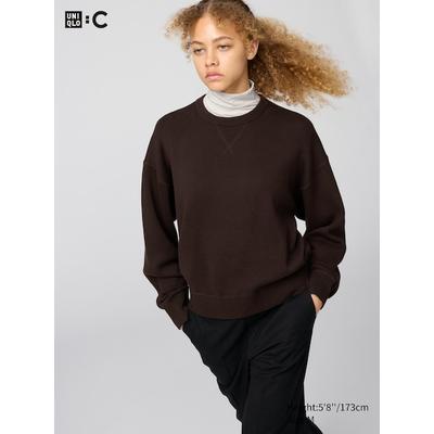 Uniqlo - Smooth Cotton Crew Neck Jumper - Dark Brown - XS