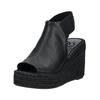 Keilsandalette REPLAY "Replay Sandalen Lederimitat", Damen, Gr. 38, schwarz, Lederimitat, casual, Schuhe