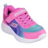 Sneaker SKECHERS "BOUNDER", Kinder, Gr. 33, pink, Lederimitat, kontrastfarbene Details, casual, Schuhe, Freizeitschuh, wasserabweisend, Größenschablone zum Download