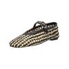 Riemchenballerina INUOVO "INUOVO Ballerinas Leder", Damen, Gr. 40, schwarz, Leder, casual, Schuhe