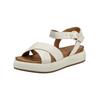 Plateausandaletten INUOVO "INUOVO Sandalen Leder", Damen, Gr. 39, beige (crema), Leder, casual, Schuhe
