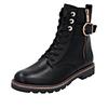 Schnürstiefelette REMONTE, Damen, Gr. 39, schwarz, Leder, Lederimitat, modisch, Schuhe, Schnürboots, Casual-Stiefelette, Blockabsatz, mit großer Zierschließe