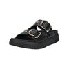 Pantolette BAGATT "BAGATT Pantoletten Lederimitat", Damen, Gr. 37, schwarz, Lederimitat, casual, Schuhe