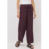 Culotte CECIL, Damen, Gr. XL, Länge 30, rot (mulberry rot), Stoff, 54% Lyocell, 46% Viskose, unifarben, casual, loose fit lang, Hosen, High Waist