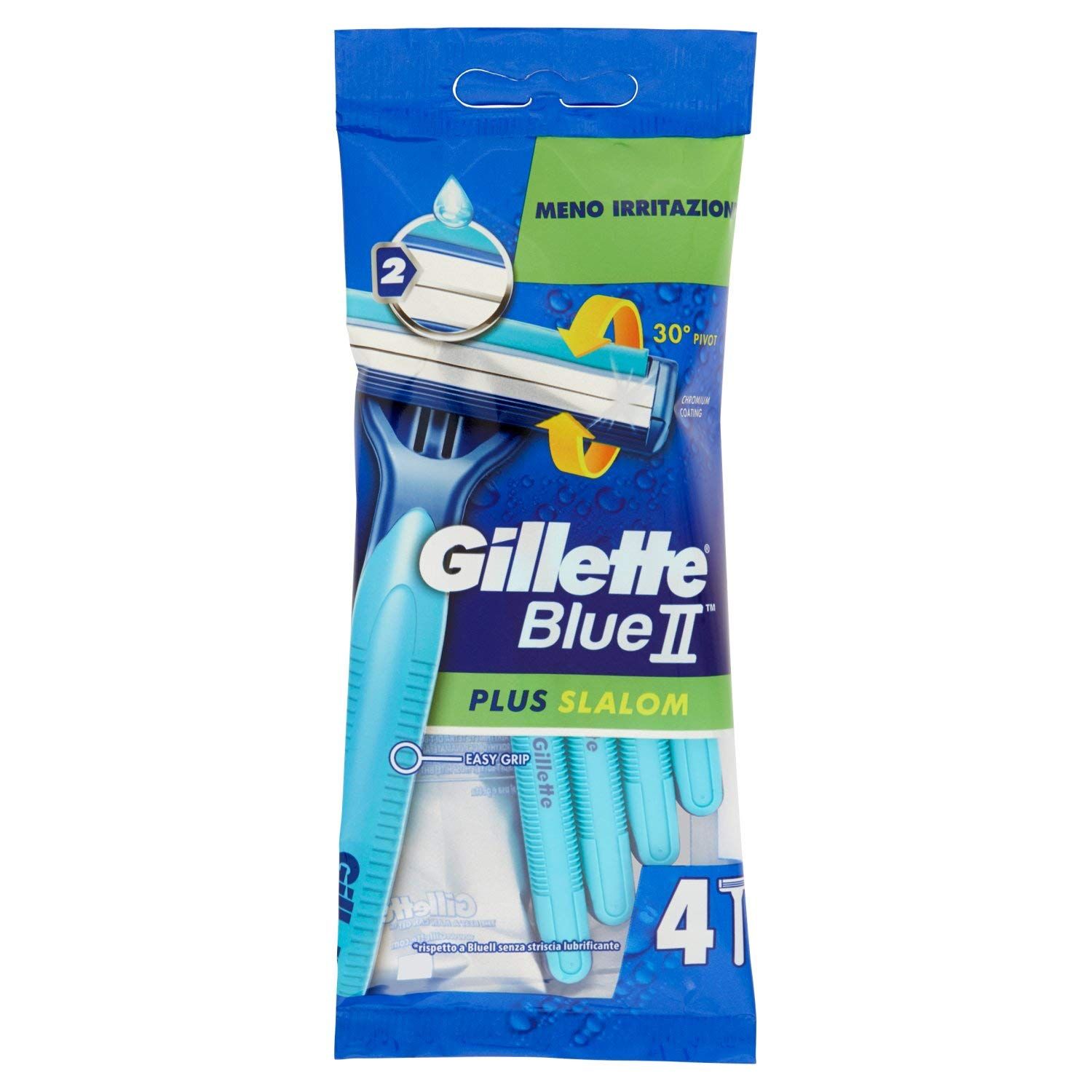 Gillette Rasoio Monouso Blue II Plus Slalom - 4 pezzi kg