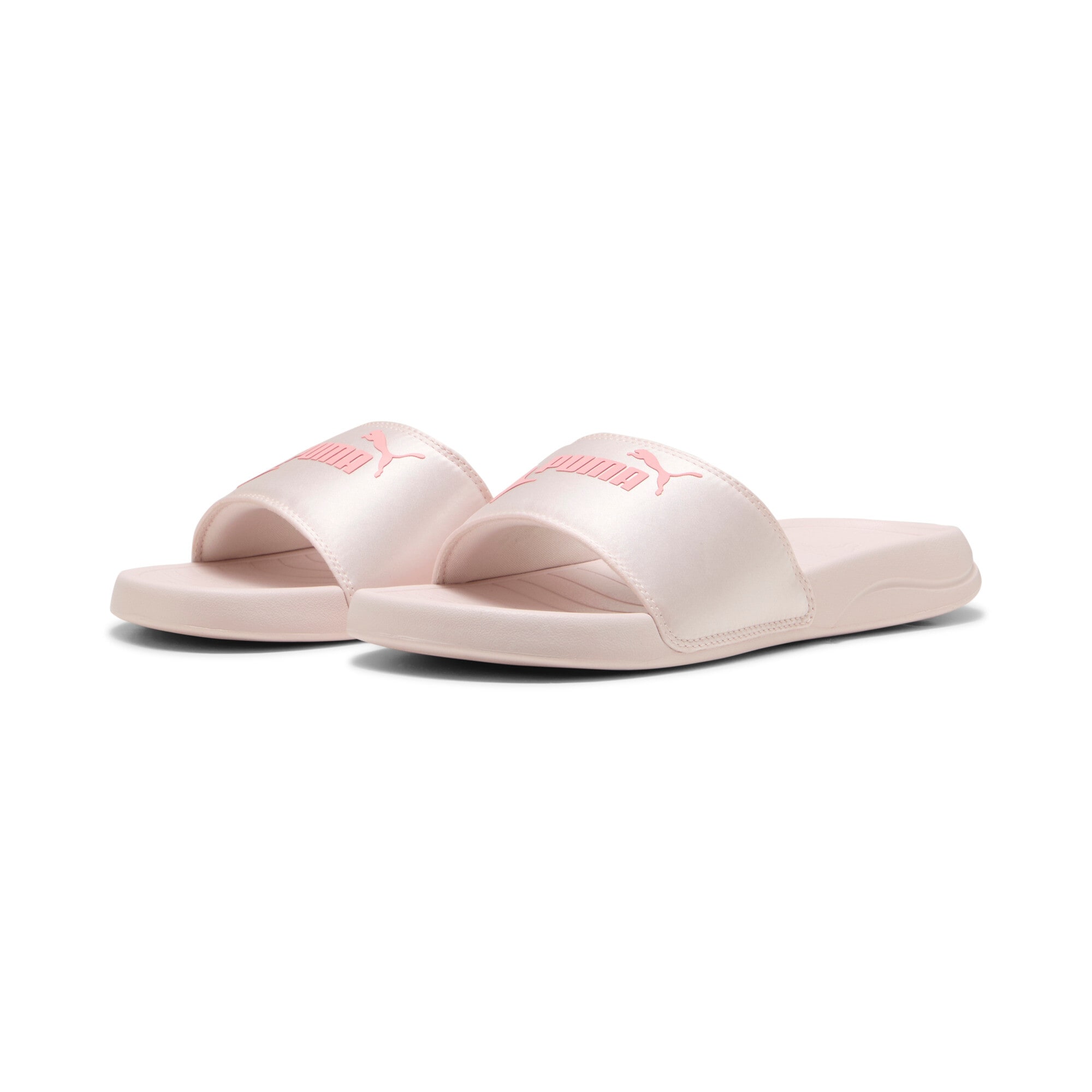 Badesandale PUMA "POPCAT 20 SATIN PRINCESS", Damen, Gr. 37, rosa (jasmine flower, pinkscape), Textil, Schuhe