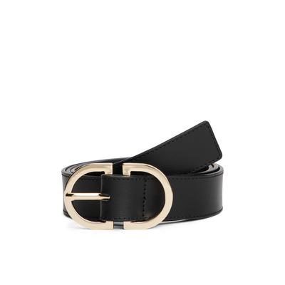 Ledergürtel TOMMY HILFIGER "TH FEMININE OVAL 2.5", Damen, Gr. 90, schwarz, Rindsleder, casual, Gürtel Image