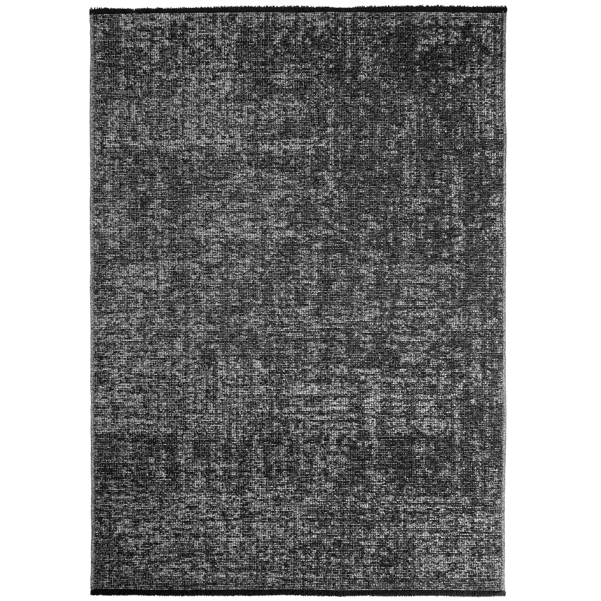 Teppich Kurzflor Unicolor Chenille Baumwolle Innen Grau Läufer 80x150 | Kadima Design Image