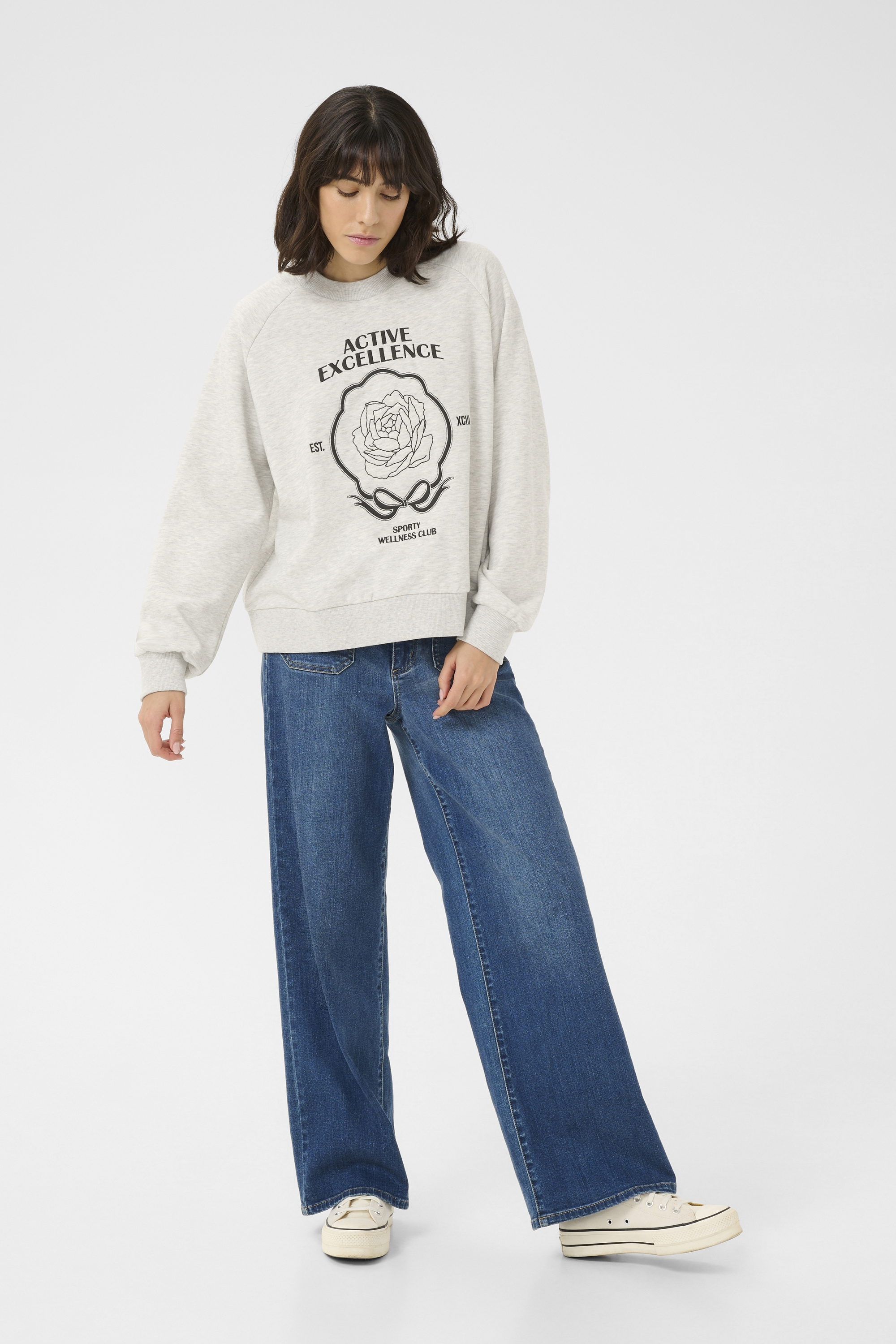 Sweatshirt Loose fit Light Grey Melange Image