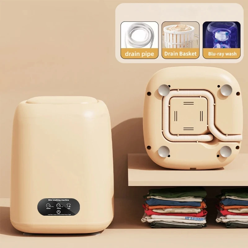 Petite Machine à laver pour sous-vêtements vêtements pour enfants mini laveuse machine à laver portative entièrement automatique avec sèche-linge 220V