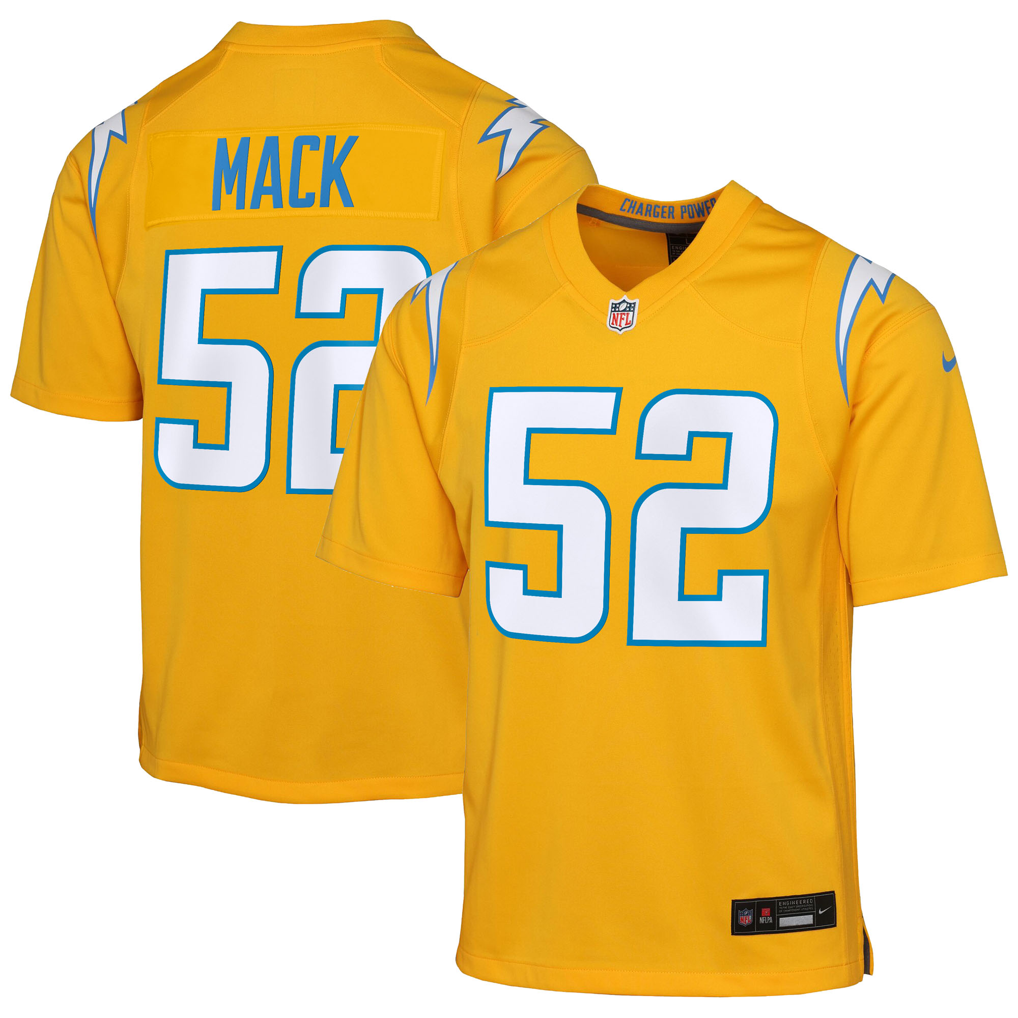 Los Angeles Chargers Nike Game Ausweichtrikot - Gold - Khalil Mack - Jugendliche Image