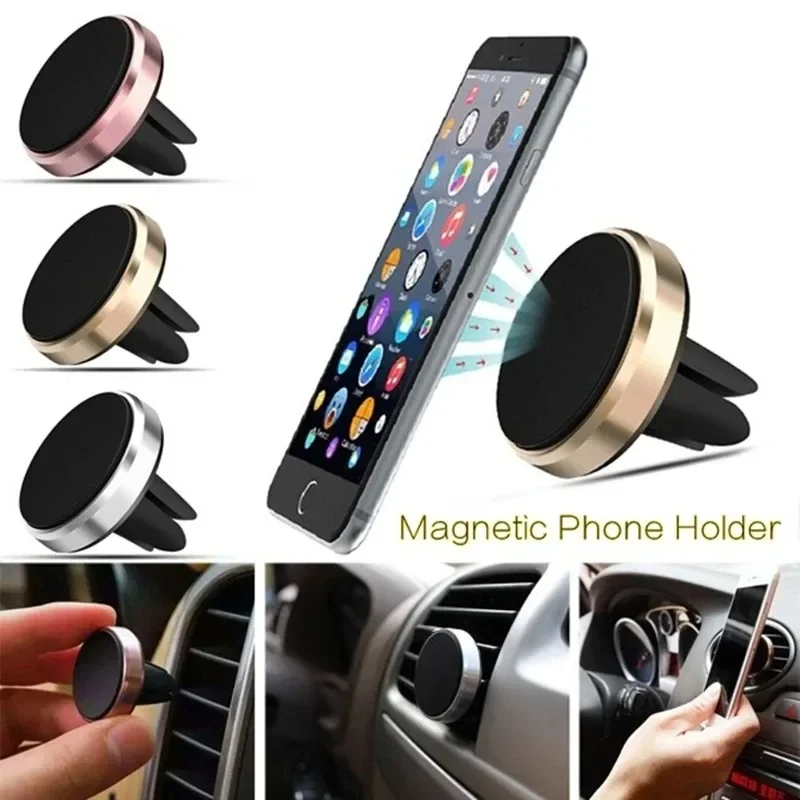 Support de téléphone magnétique pour voiture, support universel pour grille d'aération de téléphone portable, support magnétique pour Smartphone de voiture pour iPhone Samsung