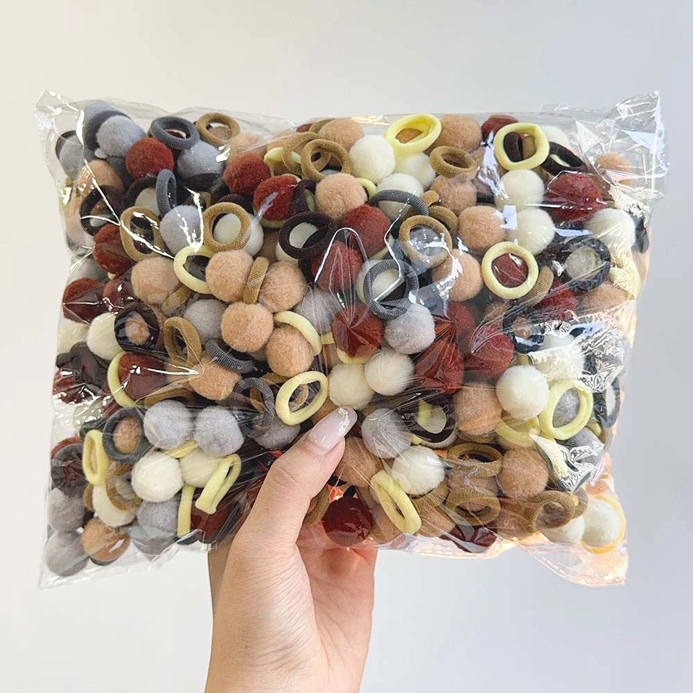 10/30Pcs Kinder Haarbänder Keine Schaden Haar Cartoon Handtuch Seil Pferdeschwanz Halter Kinder Mini Gummiband Headwear Mädchen Halloween geschenk Image