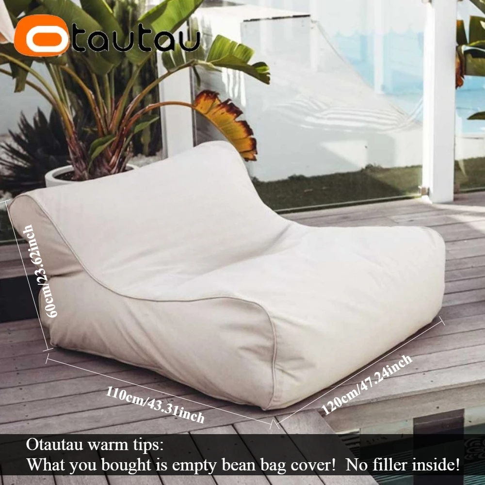 OTAUTAU Outdoor wasserdichter Oxford-Sitzsack-Liegenbezug SF483 【Kein Füllstoff! Muss selbst den Füller kaufen!】 Image