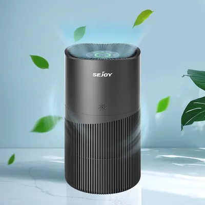 Sejoy H13 True HEPA Filter Air Purifier Smoke Odor Negative Ion Generator 3 Stage Filter Air Cleaner for Household 110V US