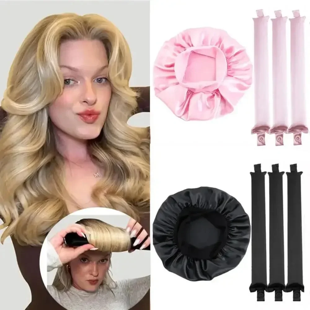 Heatless Curling Rod Stirnband Keine Hitze Lockenwickler Schlafen Weiche Flex Stange für Locken über Nacht Alle Haartypen Styling-Tools Image