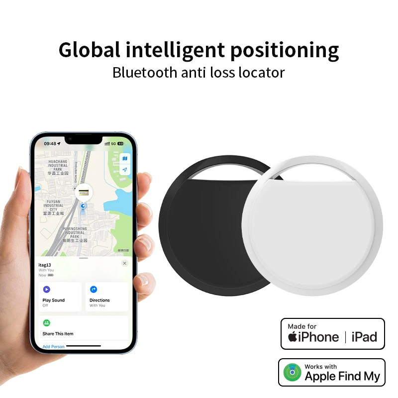 Positioning Far Away Tracker Sound Alarm Finder for Apple Find My for Bag Toys Key MFI RFIC Smart Tag Applicable to IOS iPhone