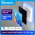 SONOFF Wi-Fi Smart Wall Switch T5 120 Tipo Full Touch Access Smart LED Light Smart Home tramite eWeLink Funziona con Alexa Google Home
