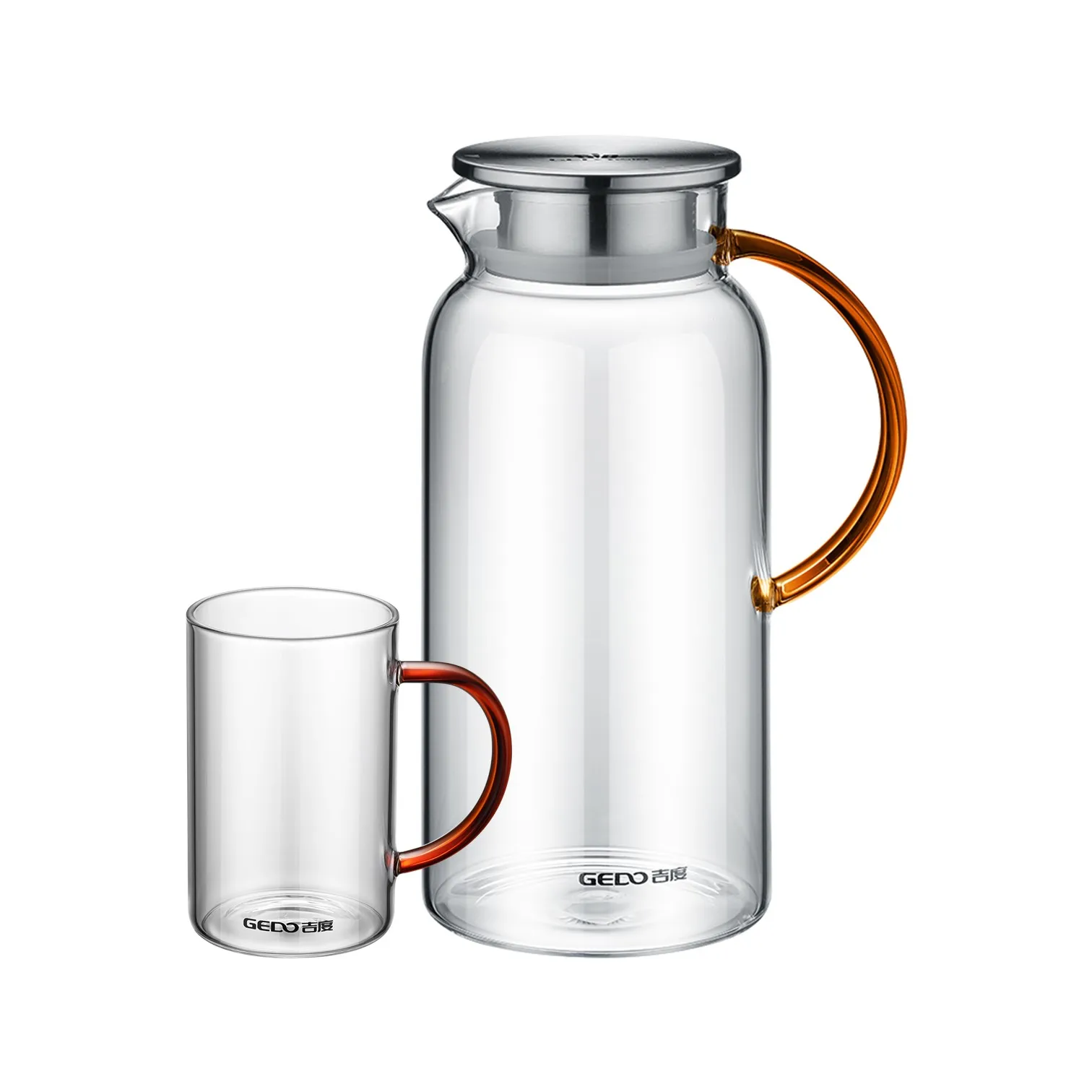 LFGB-Zertifizierung Wasserkocher aus reinem Glas mit hohem Borosilikatgehalt -20 ℃ ~150 ℃ Resistant Drink Ewer Fall Resistant Canteen Water Jug Image