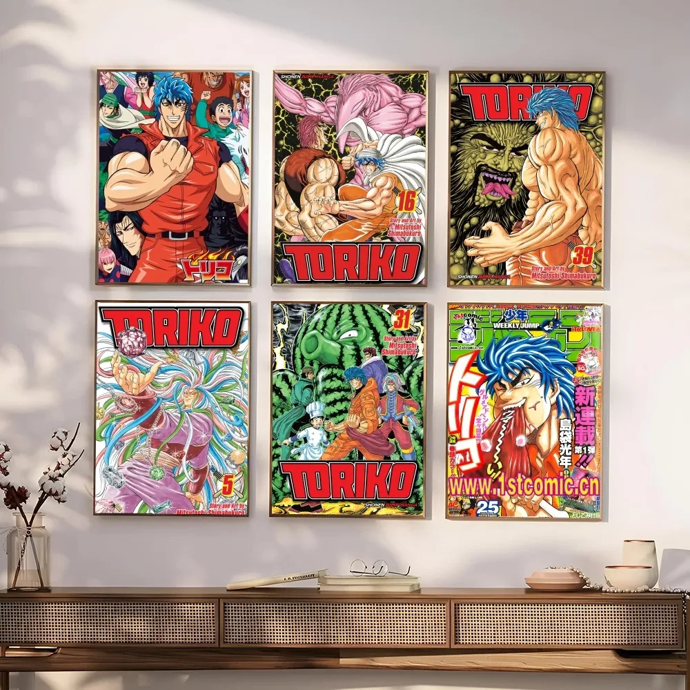 1pc Anime Toriko Poster selbst klebende Kunst wasserdichten Papier Aufkleber Kaffeehaus Bar Zimmer Wand dekoration Image