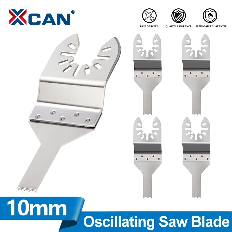 XCAN 1/5/10 Stück oszillierende Sägeblätter 10 mm Edelstahl Multitool Sägeblatt Schneiden für Holz PVC Gipskarton Image