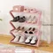 4-layer Z-shaped shoe rack, simple household shoe storage rack, dormitory assembly shoe rack