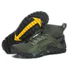 Mountaineering Boots Outdoor Casual Shoes Men's Camouflage Rubber Sole Anti Slip Hiking Shoes, Breathable Outdoor Training Boots