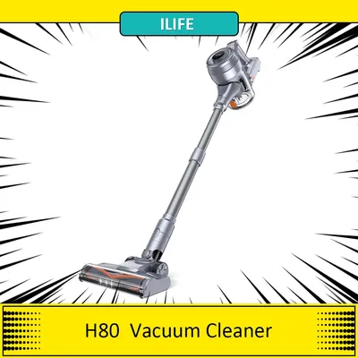 ILIFE H80 Akku-Staubsauger, 20 kPa Saugleistung 180 W, maximale Laufzeit 35 Minuten, LED-Leuchten, 5-stufige Filtration, 0,55 l Staubbecher Image