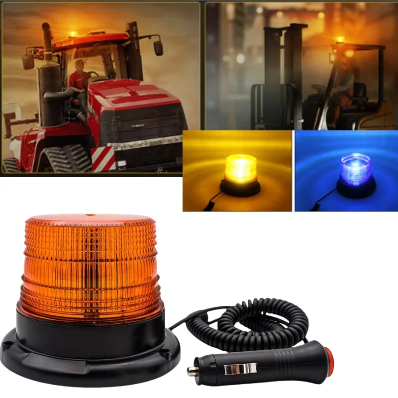 Luce stroboscopica a LED Luce di emergenza per auto Camion Tetto Base magnetica Sicurezza Auto 12V 24V Luce lampeggiante universale