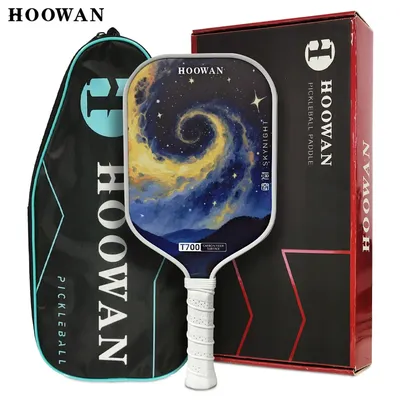 HOOWAN T700 Carbon Pickleball Paddle Körnung Oberfläche mit Polymer-Wabenkern 16 mm Image
