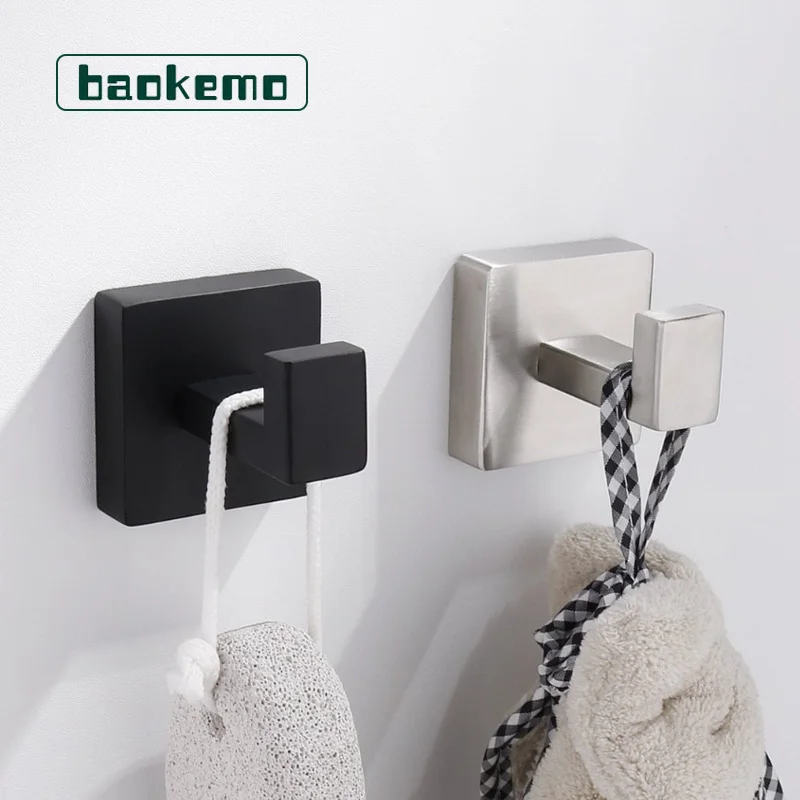 Badezimmer-Kleiderhaken aus Edelstahl, perforierter Kleiderhaken, zum Aufhängen hinter der Tür