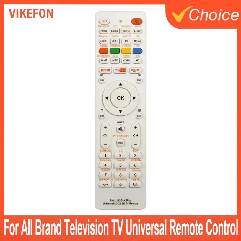 VIKEFON L1130 Für alle Marken-Fernseher, universelle Ersatzfernbedienung RM L113 12 RM L1130 8 Smart Home Control Tv Box Image