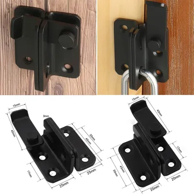 1/4pc Punching Wardrobe Door Bolt Latch Drawer Lock Safety Stainless Steel Cupboard Door Latch Lock Home Furniture Hardware