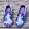 Disney Kinder Casual Leinwand Schuhe Cartoon Prinzessin Elsa Muster Mädchen Cartoon Atmungsaktive Schuhe Student Blau Schuhe Größe 26-29