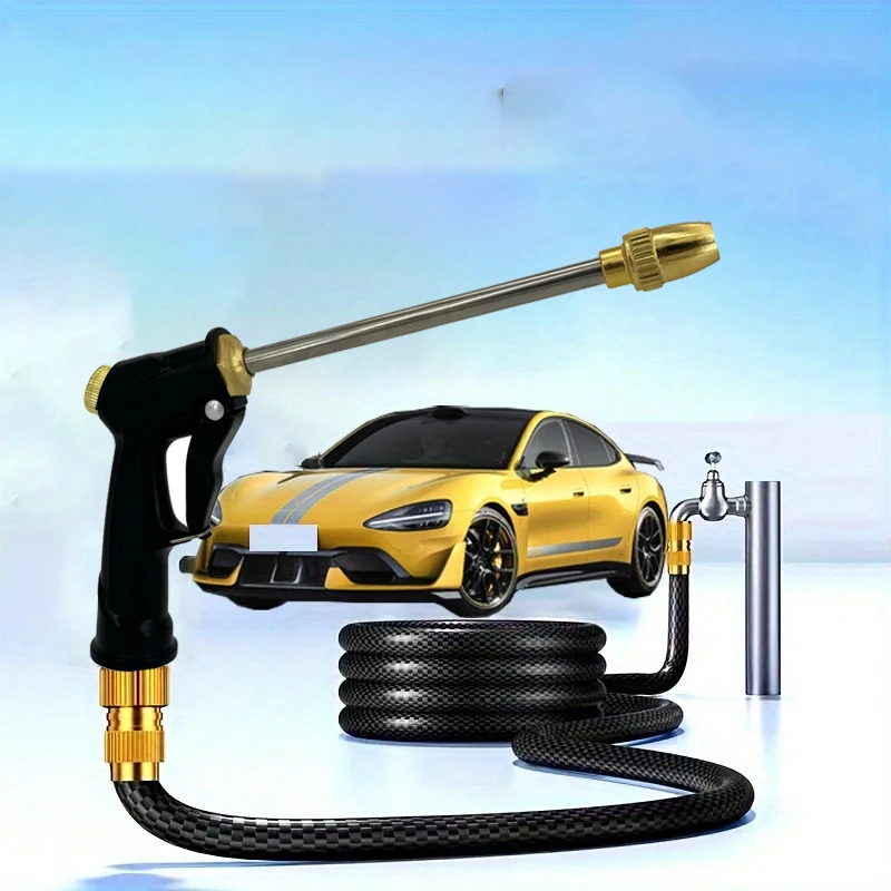 Neue Art Hochdruck Auto Waschen Wasser Pistole Düse Lange Stange Spray Garten Schlauch Wasser Pistole Bewässerung Düse Reinigung werkzeug Image