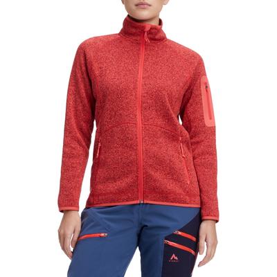 Fleecejacke MCKINLEY "Da.-Unterjacke Skeena wms", Damen, Gr. 44, melange, rot, rot, Fleece, Obermaterial: 100% Polyester, meliert, kontrastfarbene Details, sportlich, hoch geschlossener Ausschnitt, Langarm Raglanärmel Bündchen kontrastfarben, Jacken Image