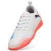Hallenschuh PUMA "FUTURE 8 PLAY IT JR", Gr. 37,5, puma weiß, puma schwarz, glowing rot, Synthetik, sportlich, Schuhe