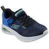 Sneaker SKECHERS "MICROSPEC MAX ADVANCE", Kinder, Gr. 32, schwarz (schwarz, blau), Textil, Synthetik, kontrastfarbene Details, sportlich, Schuhe, Freizeitschuh mit Klettverschluss, Größenschablone zum Download