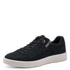 Plateausneaker TAMARIS, Damen, Gr. 38, blau (navy), Nubukleder, Lederimitat, unifarben, sportlich, Schuhe, Freizeitschuh, Halbschuh, Schnürschuh mit Ziernähten