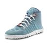 Barfußschuh LEGUANO "leguanito go", Kinder, Gr. 30, blau (hellblau, grau), Textil, sportlich, Schuhe, Schnürer, High-Top-Sneaker mit biegsamer LIFOLITSohle
