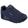 Wedgesneaker SKECHERS "UNO STAND ON AIR", Damen, Gr. 42, blau (dunkelnavy), Lederimitat, sportlich, Schuhe, Freizeitschuh, Halbschuh, Schnürschuh weich gepolsterte Innensohle, Topseller