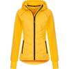 Strickfleecejacke DEPROC ACTIVE "ELMCOURT WOMEN", Damen, Gr. 52 (XXL), gelb, 100% Polyester, sportlich, figurbetont, Langarm gerader Abschluss mit innenliegendem Gummizug, Jacken, auch in Großen Größen erhältlich