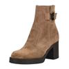 High-Heel-Stiefelette NERO GIARDINI "Nero Giardini Stiefelette Veloursleder", Damen, Gr. 39, braun, Veloursleder, casual, Schuhe