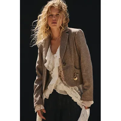 Whip Smart Blazer Jacket at Free People in Satchel, Size: XL