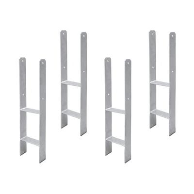 4x Pfostenanker H-Pfostenträger H-Anker Materialstärke 4.75 mm 121MM - Swanew Image