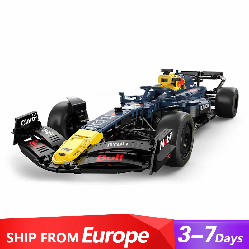 Voiture de course technique F one 1 RB19, modèle de voiture de sport rouge, blocs de construction de voitures de course 1:8 en brique pour les Fans de voitures musculaires, 2464 pièces