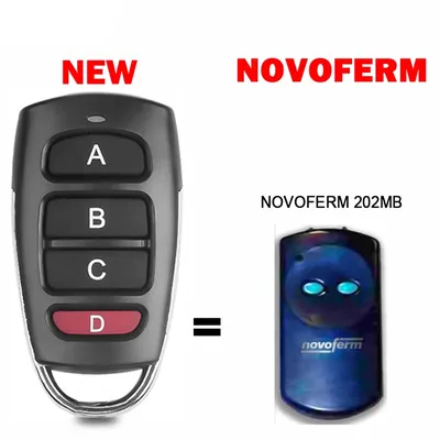 100% Clone NOVOFERM 202MB Garage Door Remote Control Duplicator Garage key Remote Control Gate Opener 433MHz Fixed Code