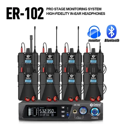 Debra ER-102 UHF Singal Channel In Ear Stage Monitor Wireless System With Multiple Transmitter For Small Stage Performances